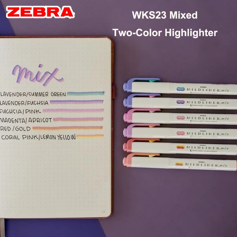 Zebra Pen Mildliner - Японские двухцветные маркеры Zebra Mildliner Mix