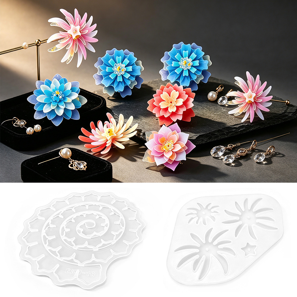 Resin Craft Ideas - Многослойная силиконовая форма для цветов для