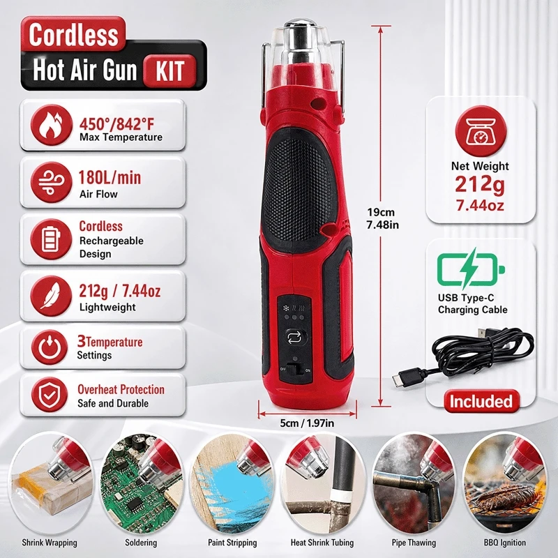 Портативный беспроводной мини- – обзор и цена Heat Gun Small