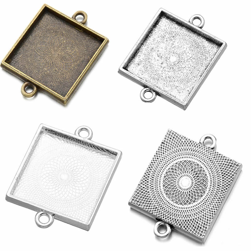 Onebeading Fit 25x25 мм квадра – обзор и цена Bezels Set Pendant