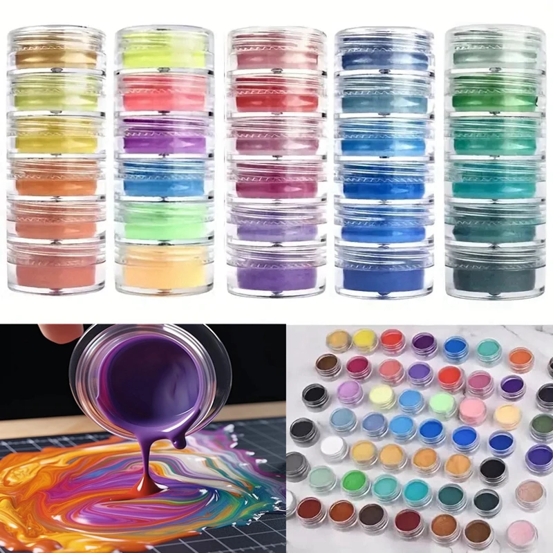 6 шт. перламутрового пигмента  – обзор и цена Resin Glitter Pack